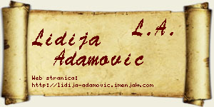 Lidija Adamović vizit kartica